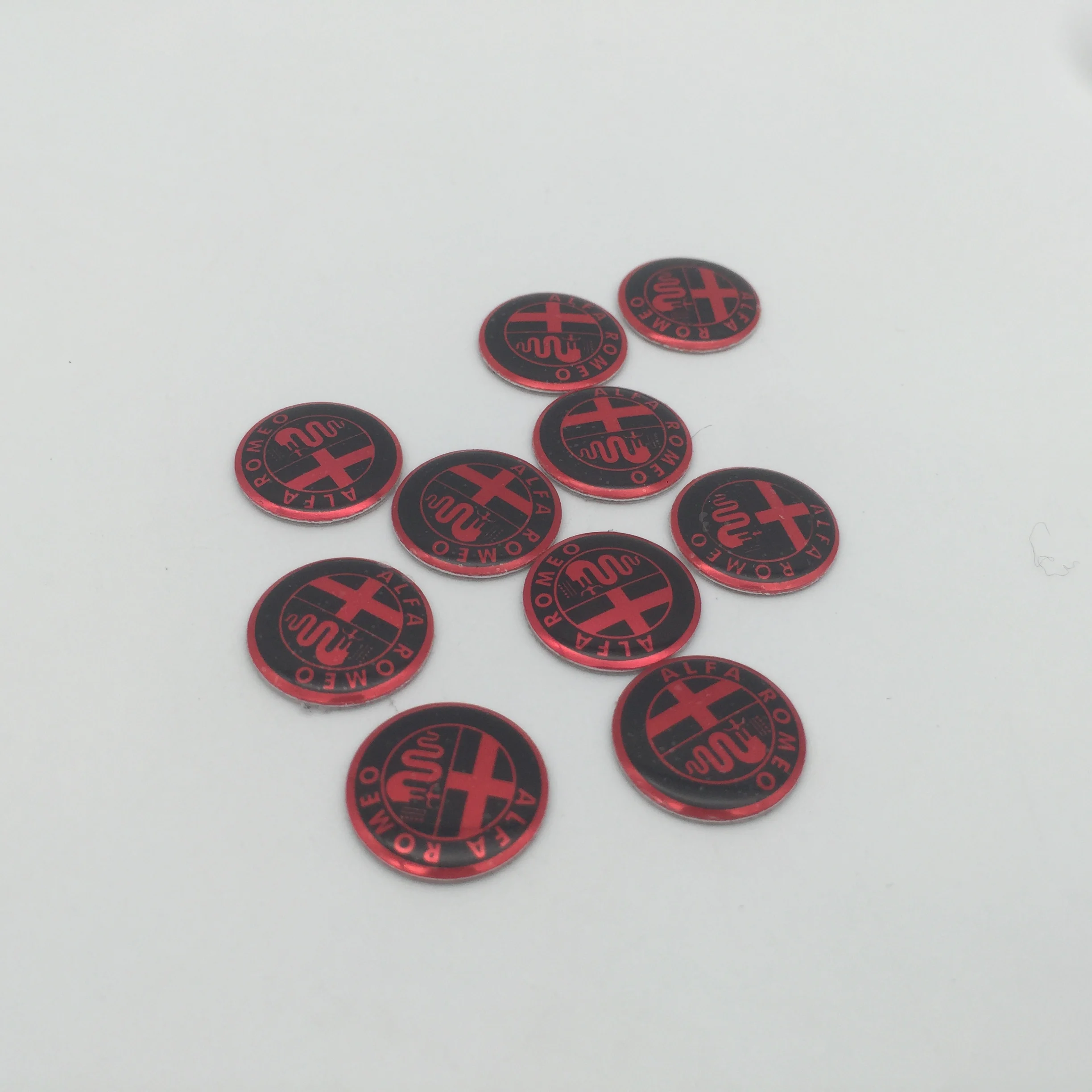 10pcs 14mm ALFA ROMEO Car Remote Key Fob Emblem Badge Radio button Sticker for Mito 147 156 159 166 Giulietta Spider GT | Автомобили и