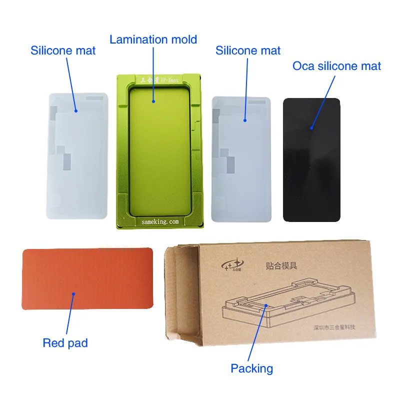 for iphone xs max Lcd ламинирование пресс-форм зеленого цвета для tp стекло металлический ОСА ламинатор для iphone x/xs max трещины дисплей переделки инструменты - Цвет: for iphone xs max