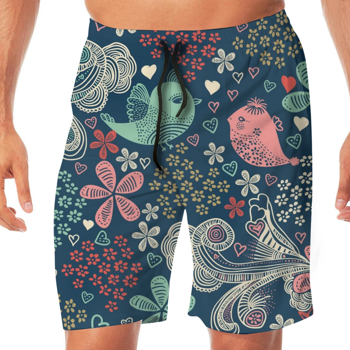 

Bird Pattern Mens Swimsuit Swimwear Men Swimming Shorts Beach Short Sports Suits Surf Board Swim Trunks beachwear