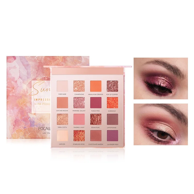 New Sunrise Eye Shadow Palette Glitter Matte Pigment Eyeshadow Loose Powder Luxury Quality Eyeshadow