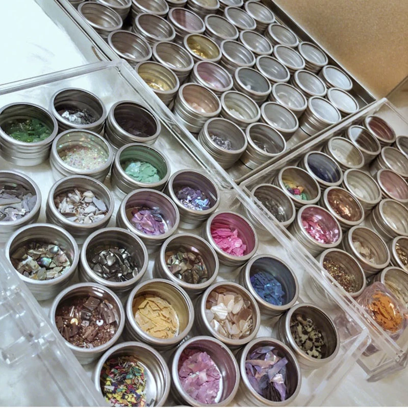 

New 120 Grids Jewelry Container Acrylic Makeup Organizer Nail Art Decoration Accessories Storage Box Manicure Organizer Tools