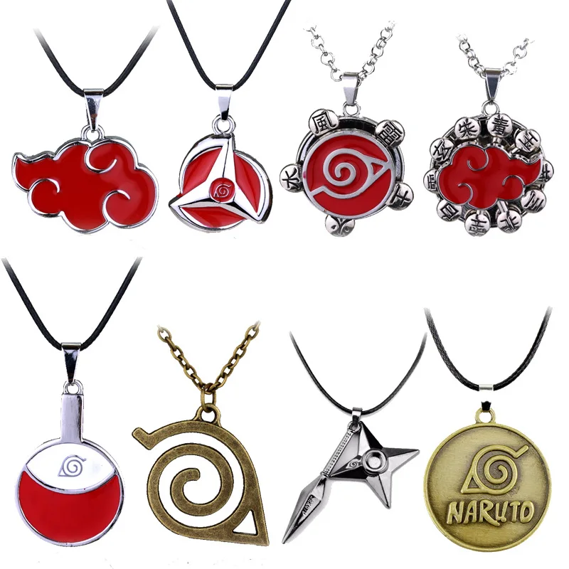

Anime Akatsuki Necklace Cosplay Prop Uchiha Itachi Metal Necklace Kakashi Pendant Accessories