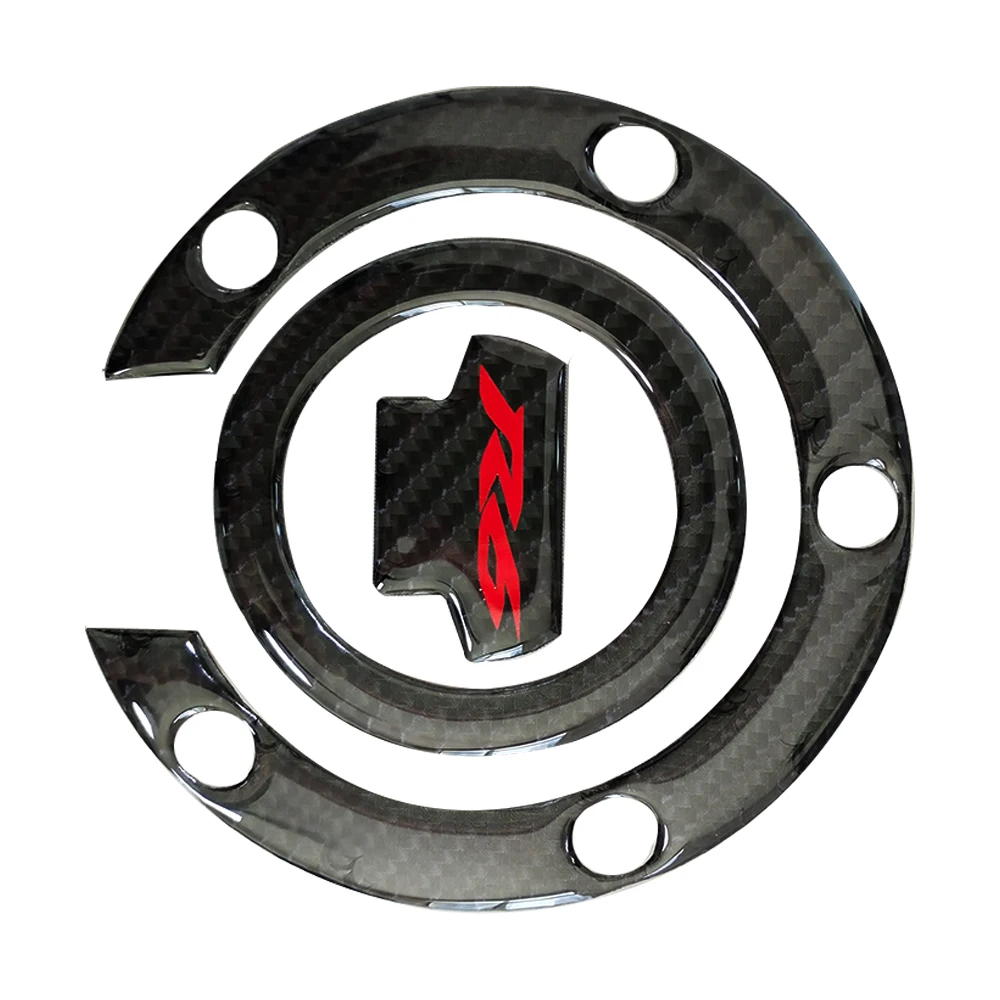 Защитные наклейки для крышки топливного бака мотоцикла 3D из углеродного волокна