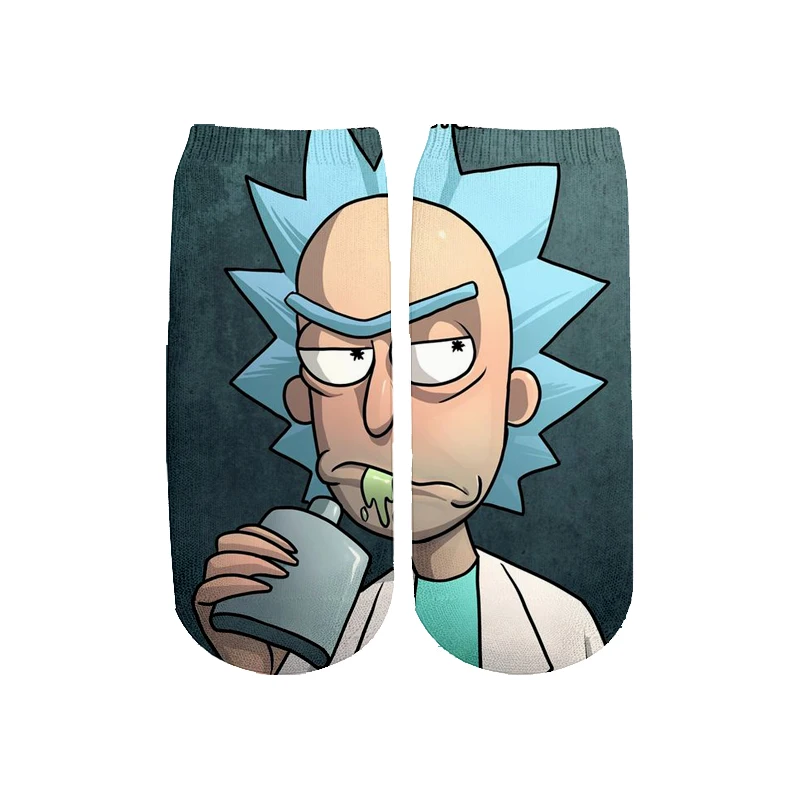 11 Новейшие Rick and Morty 3D печатных мультфильм милые короткие носки для мужчин женщин harajuku корейские носки RS-006 - Цвет: 11