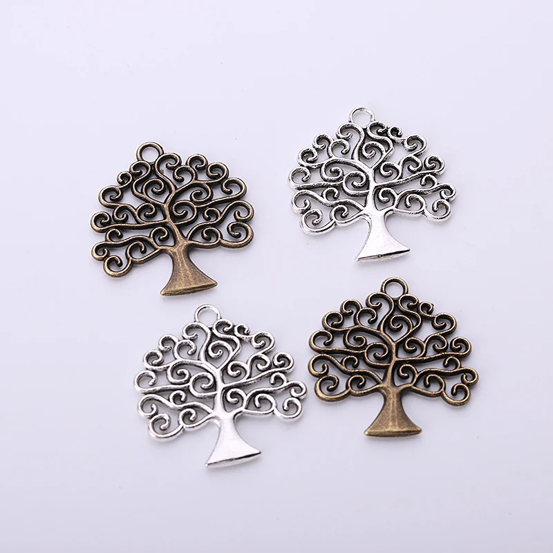 Винтажное металлическое Дерево жизни подвески для ювелирных изделий
