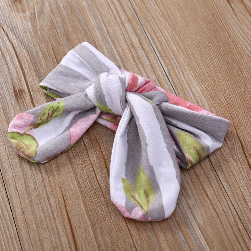

0-12 Months Baby Girls Clothes Set Letter Romper +Flower Printed Trousers + Headscarf Set Baby Girls Outfits47
