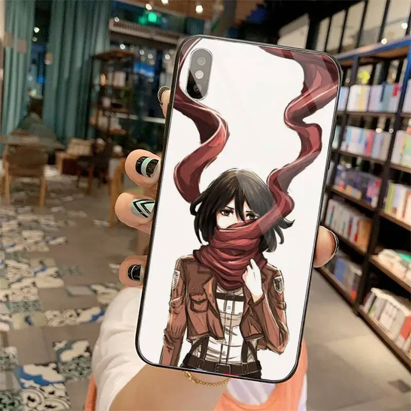 

Attacking Giant Phone Case Tempered glass For iphone 5C 6 6S 7 8 plus X XS XR 11 PRO MAX