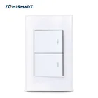 Настенный выключатель Zemismart Zigbee 3,0, США, переключатель, нейтральный, опционально для 1, 2, 3 групп, переключатель Tuya Smart Life App Alexa Google Home