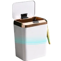 smart induction trash can automatic toilet bathroom electric trash can with lid smieci household products trash bin