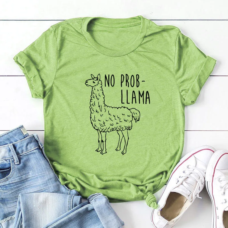 Новинка лета 2019 футболка премиум класса с короткими рукавами и рисунком альпаки