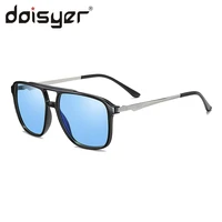 doisyer latest fashion classic square frame tr90 sun glasses mens biking gold uv400 polarized sunglasses