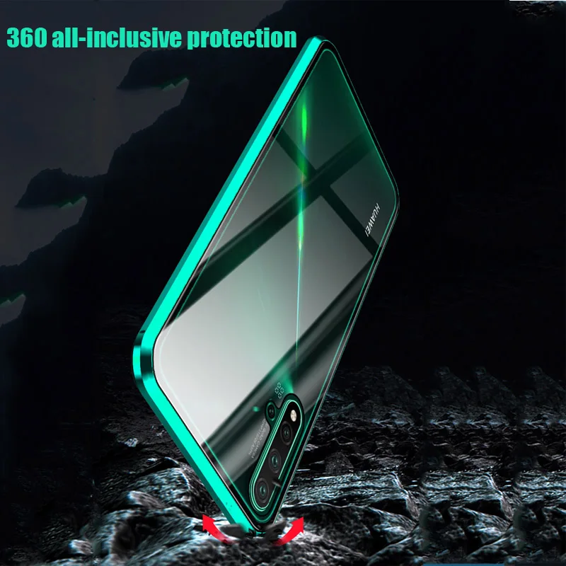 360 magnetic shell protective phone cases for huawei p20 p30 p40 p50 pro mate 20 20x 30 40 lite nova 3e 5 5i 7 7se 8 glass cover free global shipping