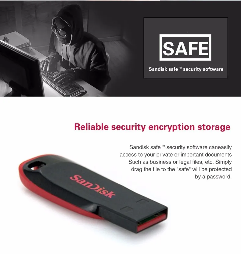 SanDisk Cruzer Blade CZ50 флеш-диск USB 2,0 128 Гб 64 Гб 32 г 16 ГБ флеш-накопители поддержка официальной проверки