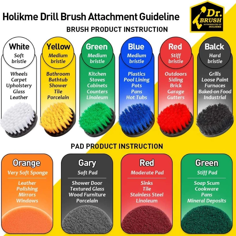 Набор щеток для чистки мягкая щетка дрели мощный скребок насадка-щетка ковров