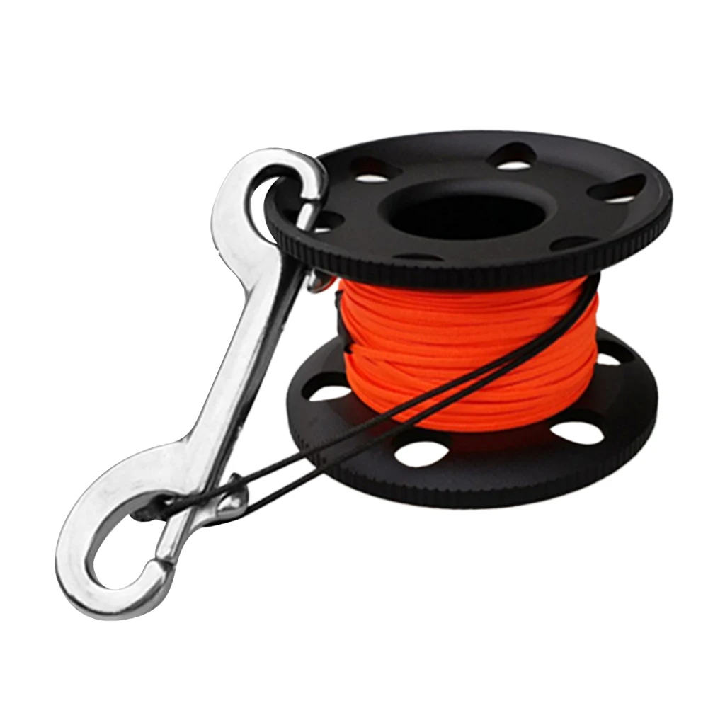 Дайвинг алюминиевый Finger Spool Катушка 20 Вт 30 50 м линия с Нержавеющая сталь оснастки