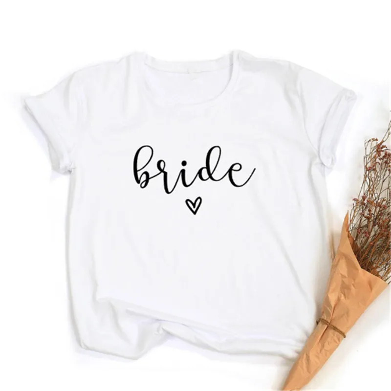 6 Size Wedding Decoration Bride To Be T-shirt Party Supplies Bride/Bride Squad Hen Bachelor Party Bridal Shower Bridesmaid Gift images - 6