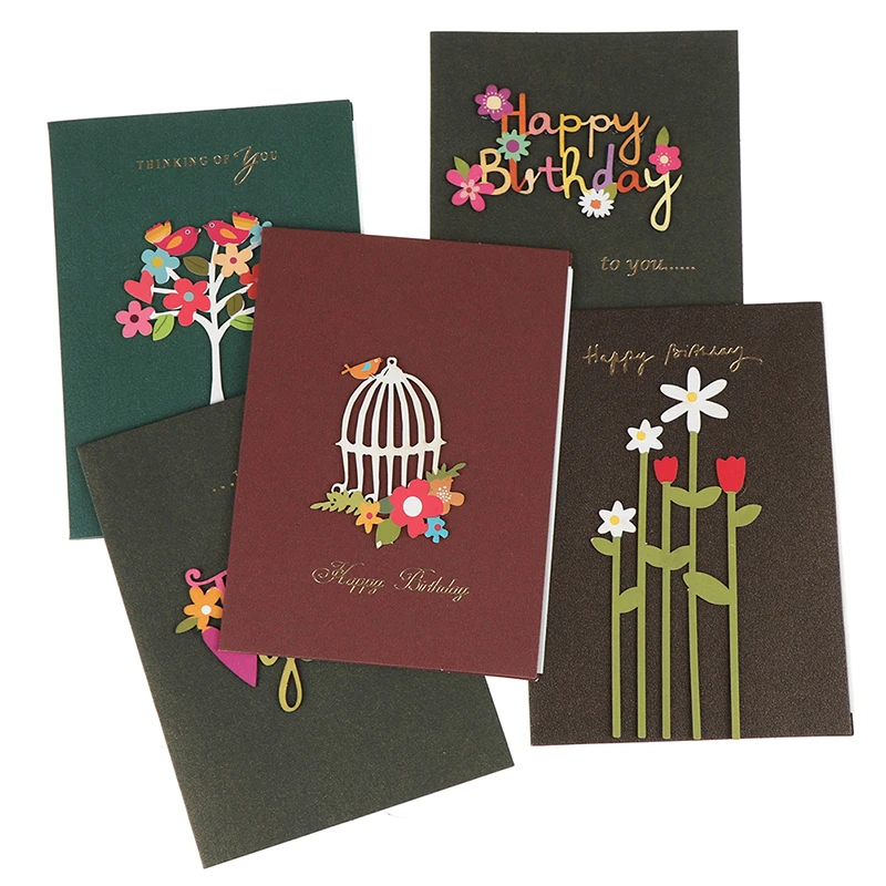 1 шт. ручной работы поблагодарить вас карты милый поздравительный открытки с днем