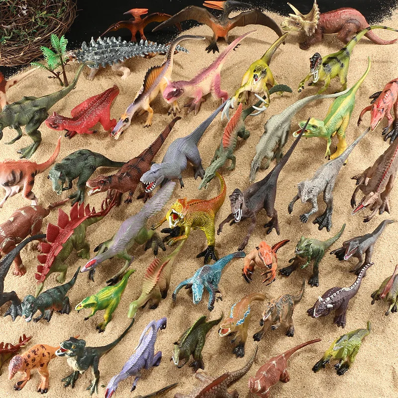 

New Solid Dinosaur Model Animal Figurines Set Plastic Simulation Tyrannosaurus Rex Children's Toy Christmas Boys Montessori Gift