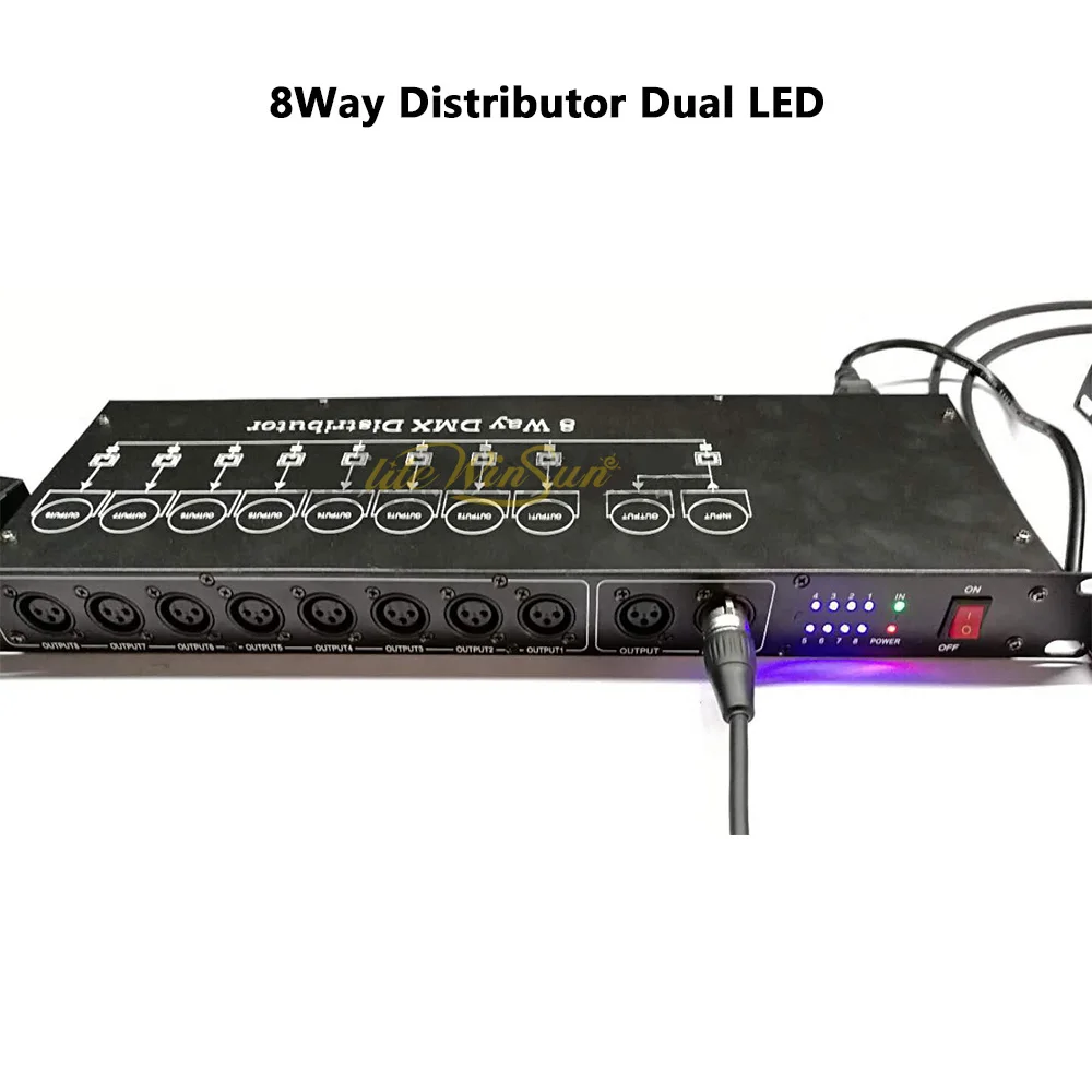 Новый распределитель DMX 8 каналов двойные светодиоды линейный разветвитель
