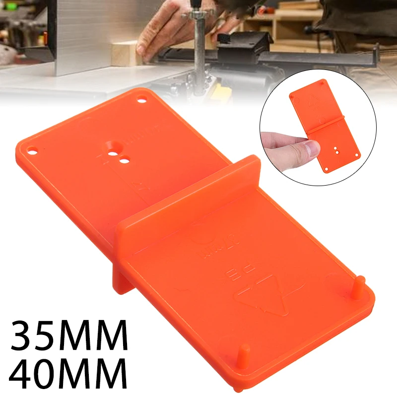 

1PC Hole Drilling Guide Locator 35mm/40mm DIY Hinge Hole Opener Positioning Template Drill Bit Guide Template Woodworking Tool