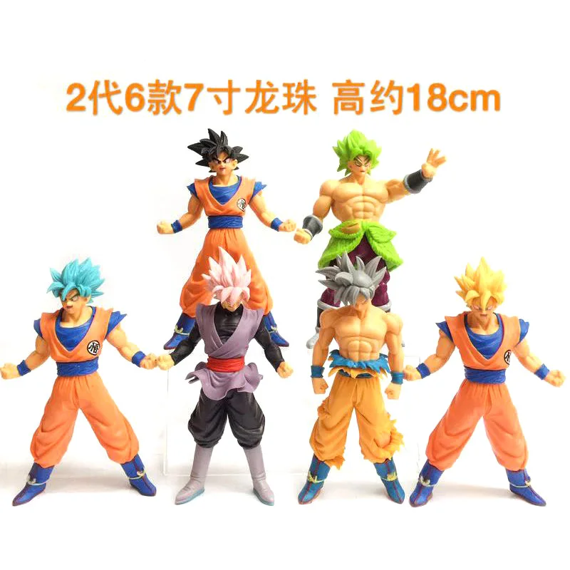 

6 Stks 18CM Dragon Ball Son Goku Z Super Saiyan Broli Actie Pvc Collection Model Speelgoed Anime Figuur Speelgoed Voor Kinderen