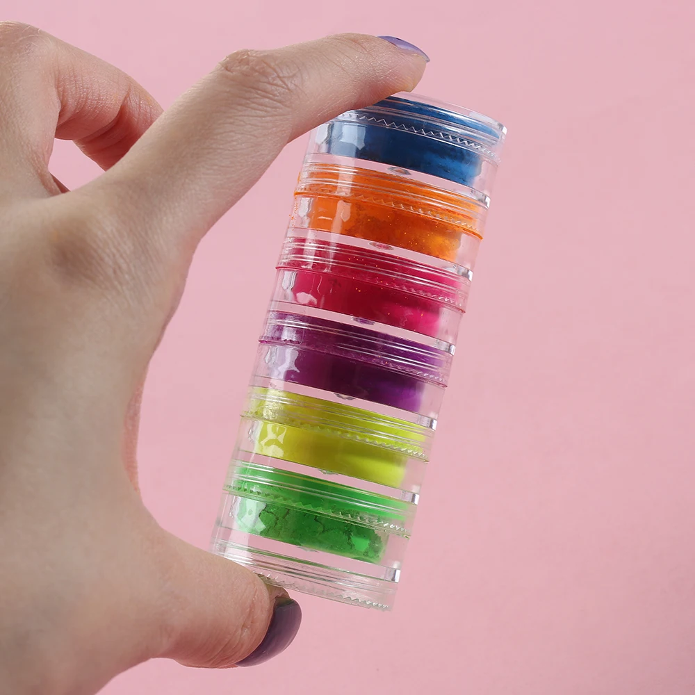 6 цветов/набор неоновая пудра пигменты для теней матовые минеральные Блестки