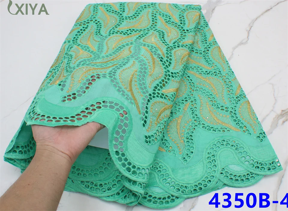 

African Milk Silk Lace Fabric with Stones Embroidered Nigerian Milk Fiber Tissue Lace Fabric for Wedding Party Sewing APW4350B