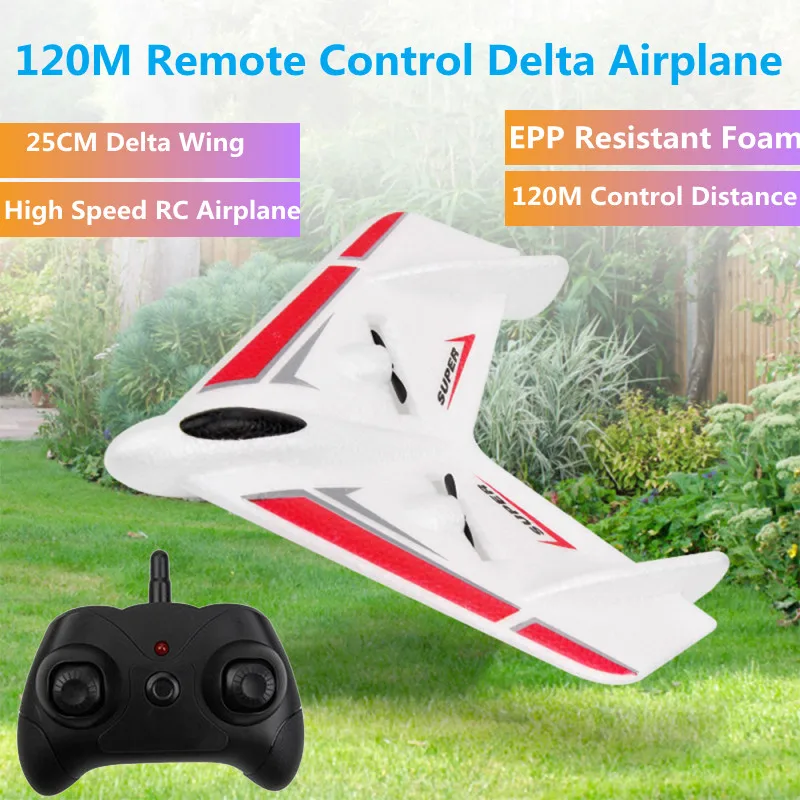 

25CM Delta Wing Remote Control Airplane EPP Material 120M Control Distance 10Mins Endure USB Charging Electric RC Toy For Novice