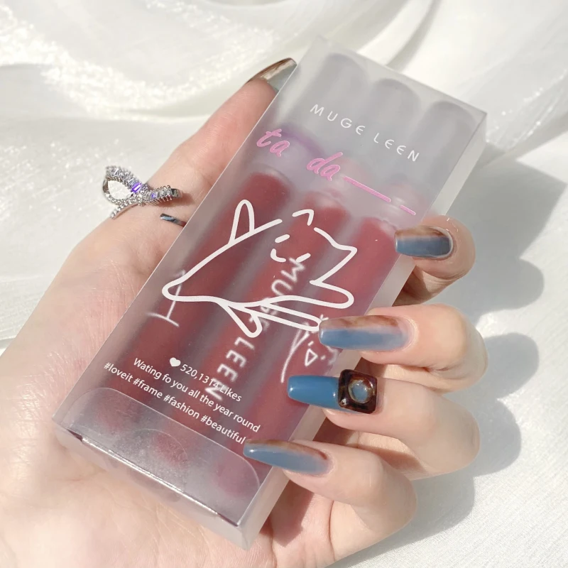 

3 шт./компл. бархат для губ, Матовая жидкая губная помада, Водонепроницаемый с антипригарным покрытием чашка для пигмента, Длительное Действ...