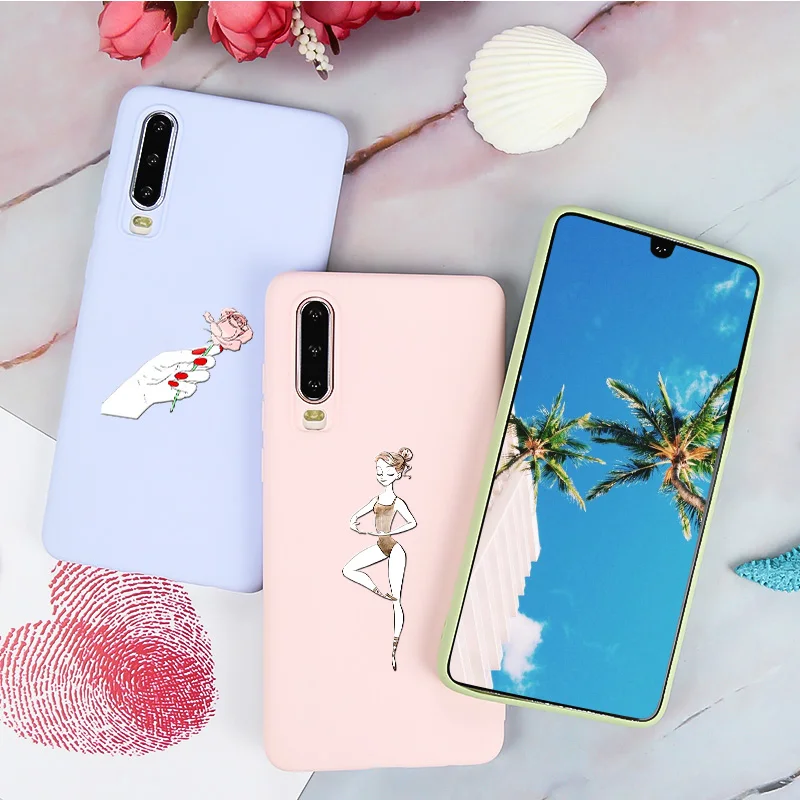 Huawei P20 P30 Lite чехол Slicone мягкий huawei P9 P10 Pro задняя крышка милый P Smart Plus + 2019 для