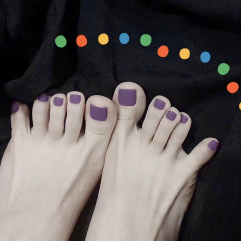 24 шт. матовые маникюрные ногти с клеем|Накладные ногти| |