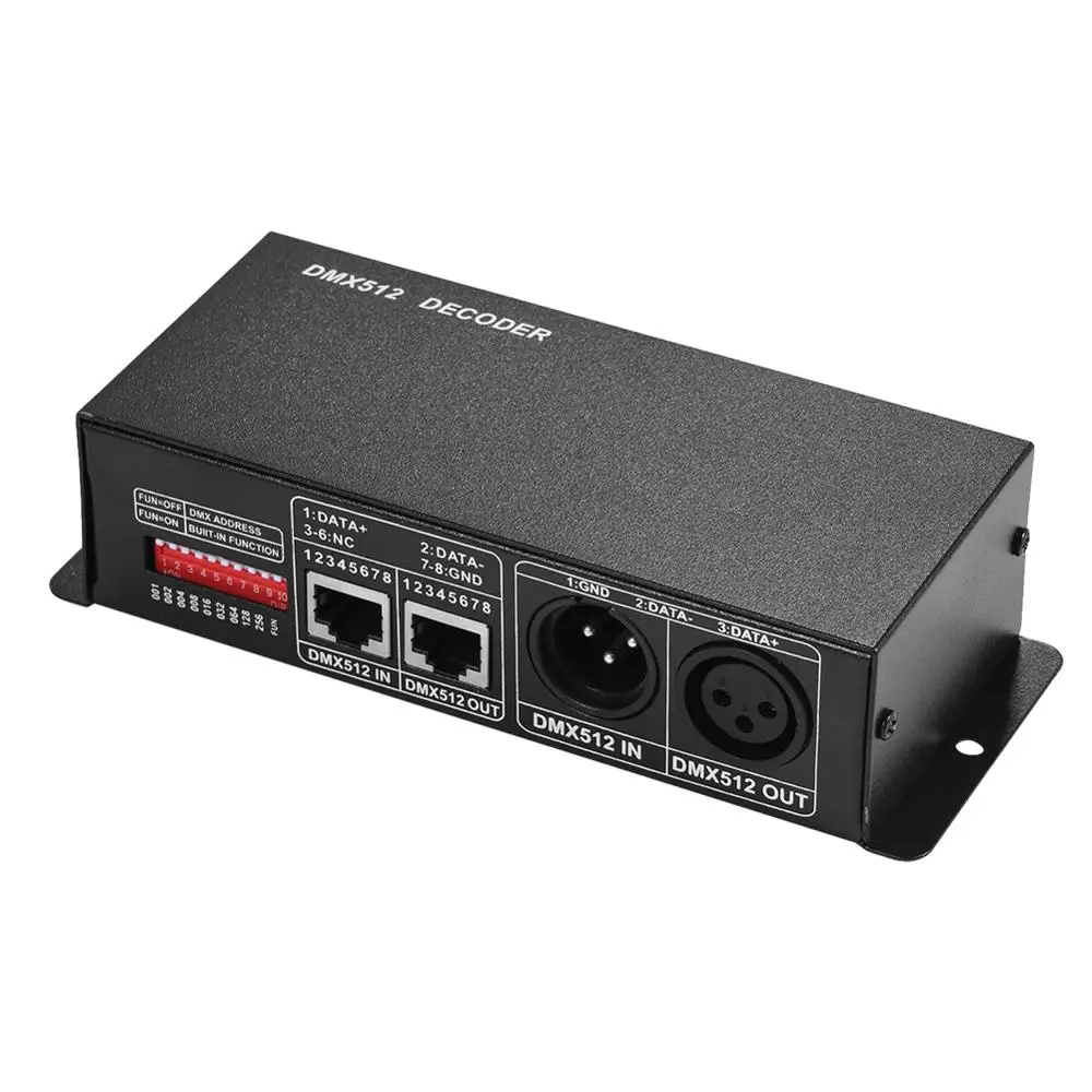 5 В ~ 24 постоянного тока DMX 512 4A 3 канала декодер модуль Общий Контроллер ШИМ