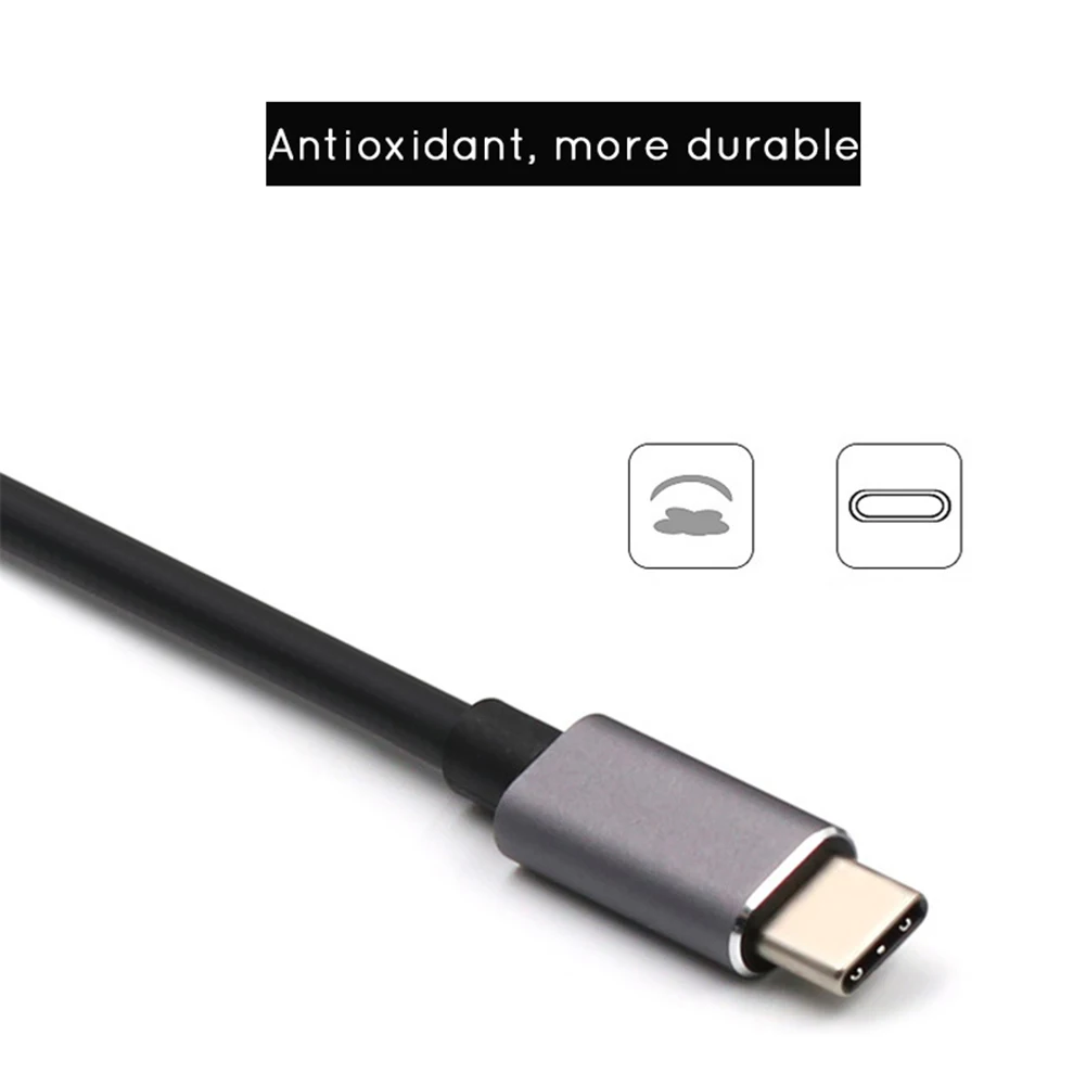 

5 in 1 USB Type C Station HUB Extension Converter Adapter Coupler HDMI-compatible 2 USB 3.0 Gigabit RJ45 Dock Adapter