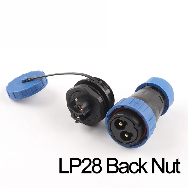 Комплект зажимных гаек LP/SP28 IP68, водонепроницаемый соединитель, авиационный штекер и гнездо, без сварочного винта, штекерные разъемы для кабеля