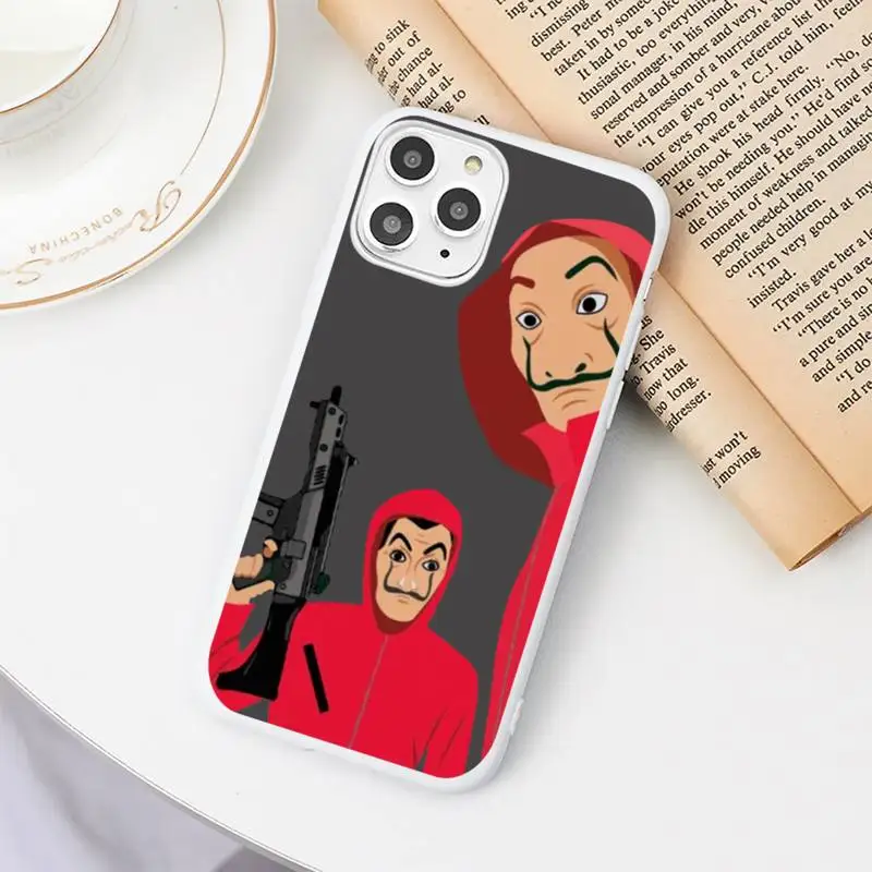 

Spain TV Money Heist House Paper Phone Case Candy Color for iPhone 6 6S 7 8 11 12 XS X SE 2020 XR mini pro Plus MAX funda