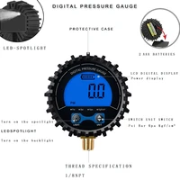 gas pressure gauge w blue background light accuracy 1 200psi battery powered multiple units psikpabarkgf cm%c2%b2 18 g99a