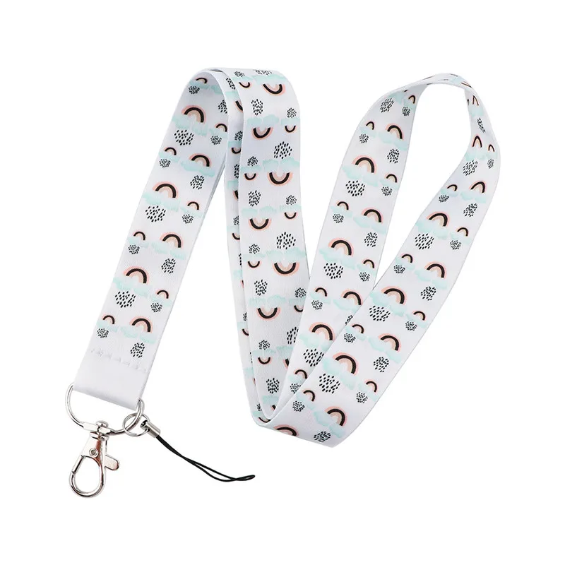 Милый Радужный шнурок на шею для ключей удостоверения личности