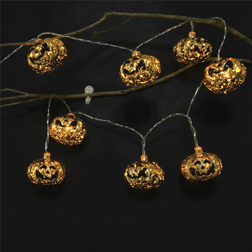 Творческий светодиодный тыква фонари строка для хэллоуина украшения 20 свет