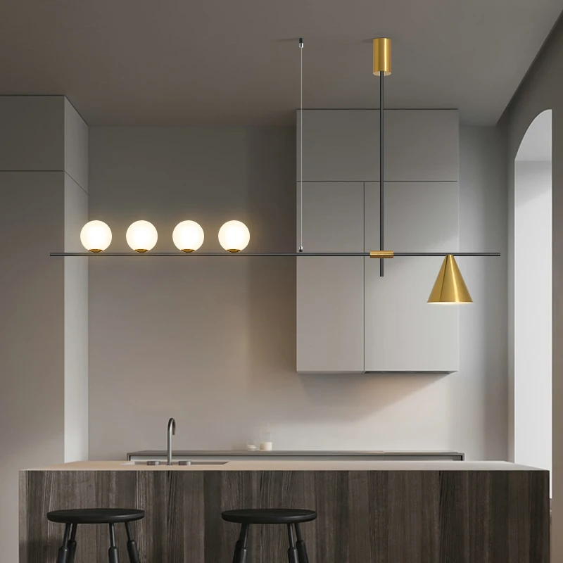 

New LED chandelier golden modern restaurant kitchen interior decoration chandelier cafe bar lighting Chandelier