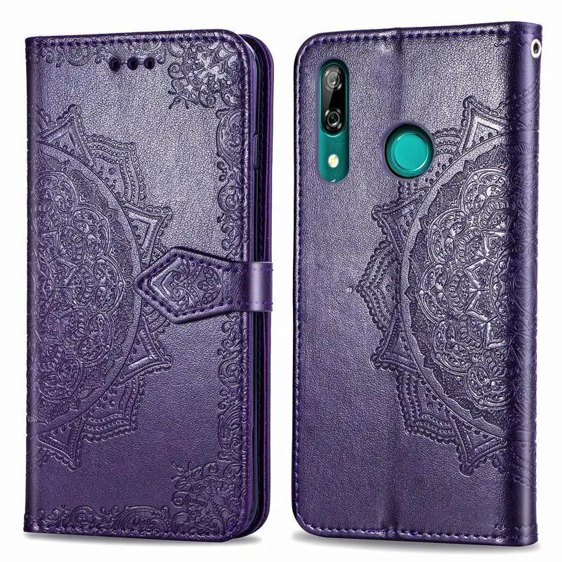Кожаный чехол книжка с подставкой для huawei P Smart Z 2019 Y7 Y6 Pro Y5 Honor 9X 20i 10i 8A бумажник