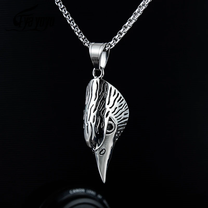 EyeYoYo панк голова Орла кулон мужское ожерелье из нержавеющей стали животное для