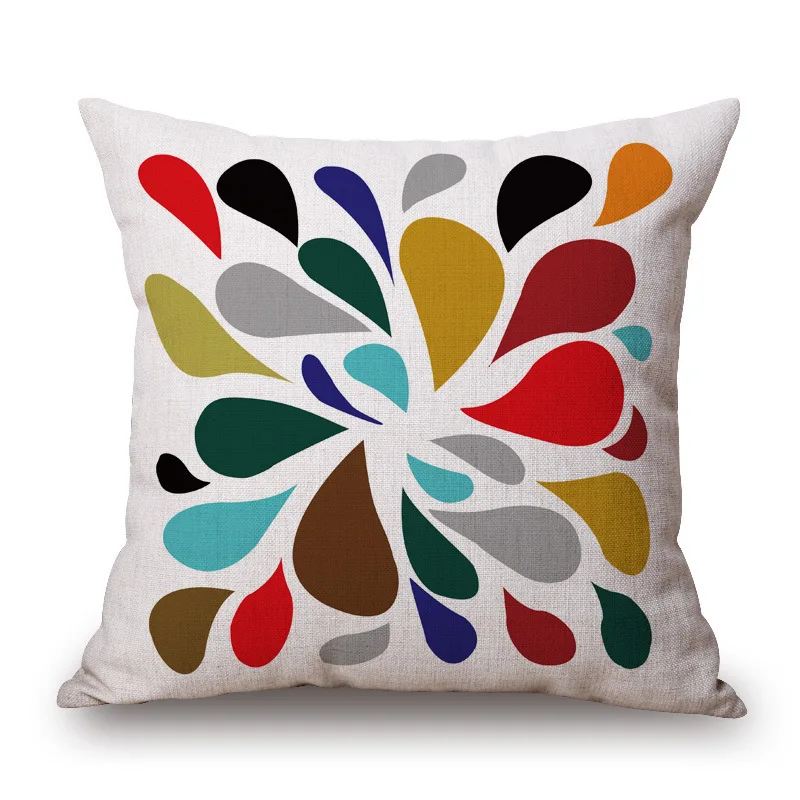 Декоративные диванные подушки Чехол красочные геометрические деревья браслеты