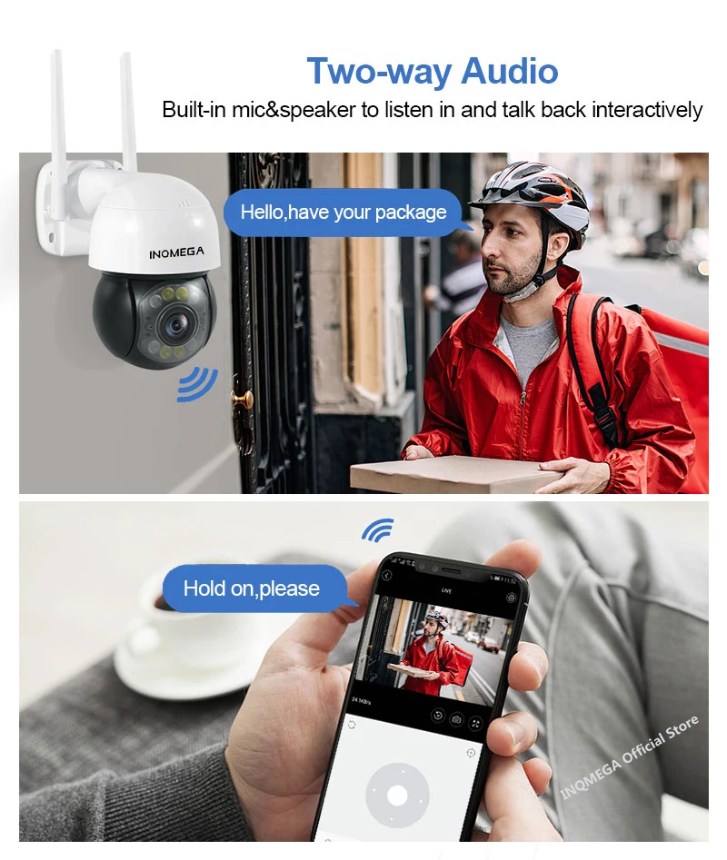 

5MP/3MP HD PTZ IP Outdoor Security Camera Full Color Night Vision wireless WiFi Automatic Surveillance Audio Weatherproof Camera