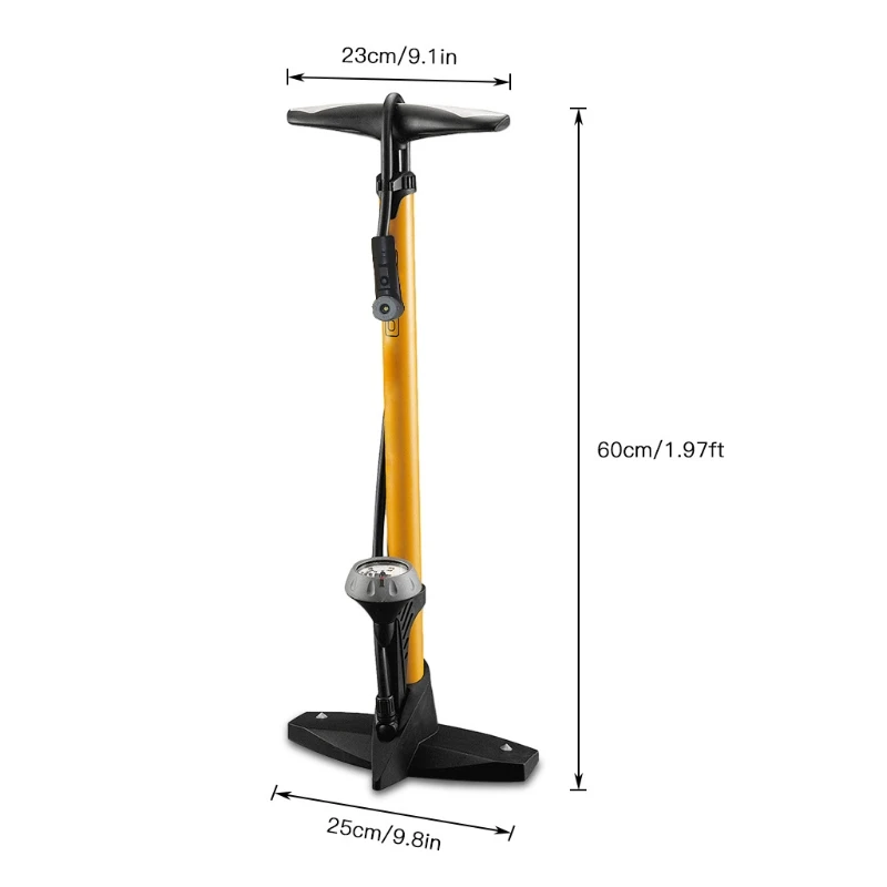 

Portable Mini Pump Bike, Bike Pumps Bicycle Pump, w/ Glueless Puncture Repair Easiest use with Both Presta and Schrader D0LB