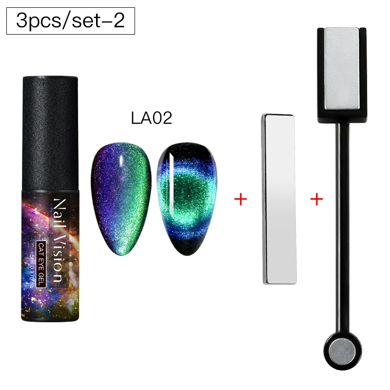 HHZH08037 Nail Vision 9D Galaxy Cat Eye Nail Gel Chameleon Magnetic Soak Off UV Nail Varnish 5D/7D 5ml Semi Permanent Manicure Gel Lacquer - Цвет: HHZH08037