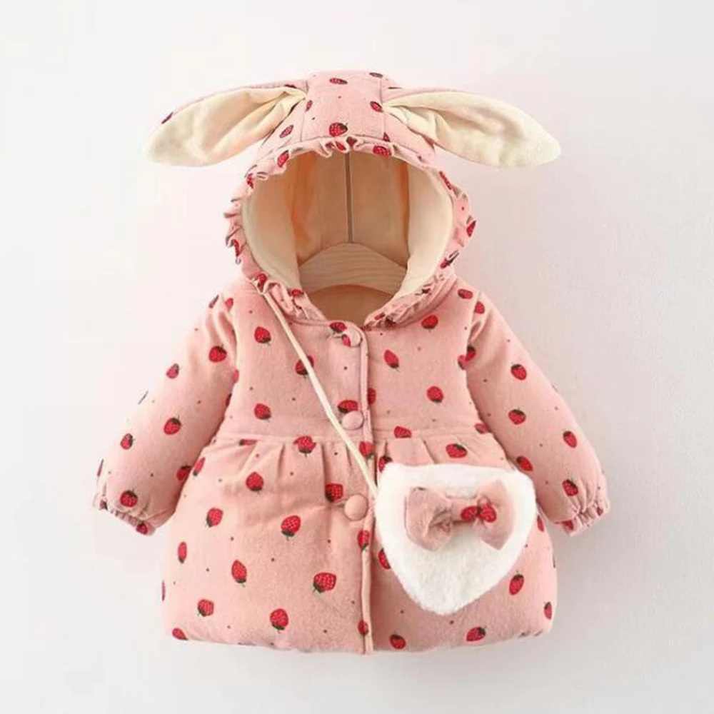 

New Arrival Winter Kids Outwear Jackets And Coats Plus Velvet Thicken Warm Little Girls Clothing Christmas Toddler Parkas