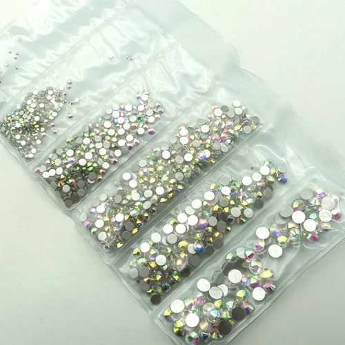 AB 3-20 1396pcs 1600 шт стеклянные стразы для нейл-арта, многоразмерные Хрустальные Стразы для ногтей, 3D украшения для нейл-арта, дизайнерские стразы, амулеты - Цвет: AB 3-20 1396pcs