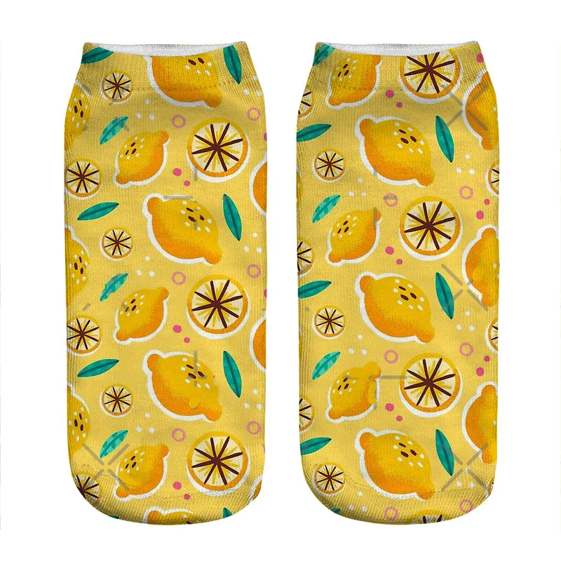 

Женские носки kawaii, летние желтые носки Lemonade с принтом, женские Веселые смешные носки в стиле Харадзюку, новинка, милые подарочные носки для д...