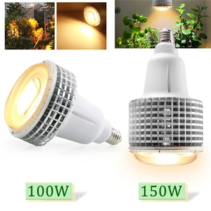 Светодиодный светильник для выращивания растений, 100 Вт, 150 Вт, COB, высокомощный чип, теплый белый, E27, фитолампа для роста внутри помещения, растения мальчиковые, гидропоники, палатка