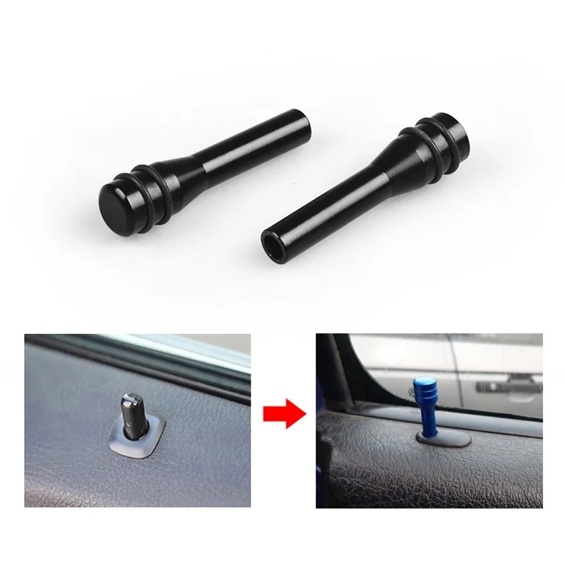 

2 Pcs Automobiles Car Door Pin Lock Aluminum Alloy Knob Lift Covers for VW Golf 4 5 7 6 MK4 Honda Civic 2006-2011 Accord 2003